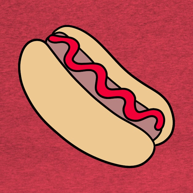 Hotdog with Ketchup by saradaboru